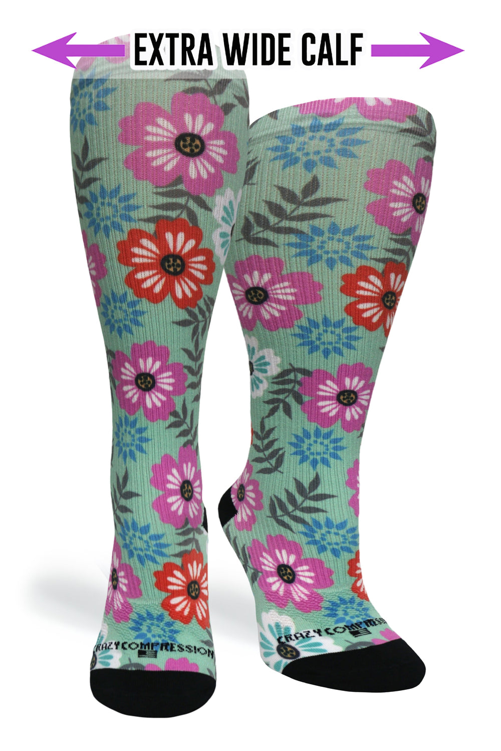Floral Details Compression Socks - Equine Exchange Tack Shop