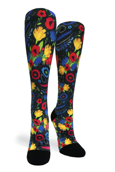 Flower Faces Compression Socks - Equine Exchange Tack Shop