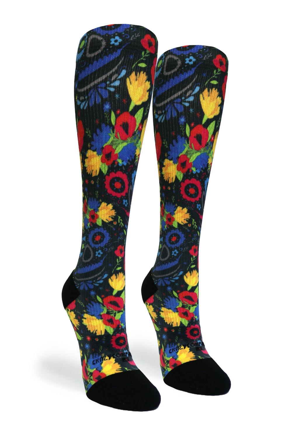 Flower Faces Compression Socks - Equine Exchange Tack Shop