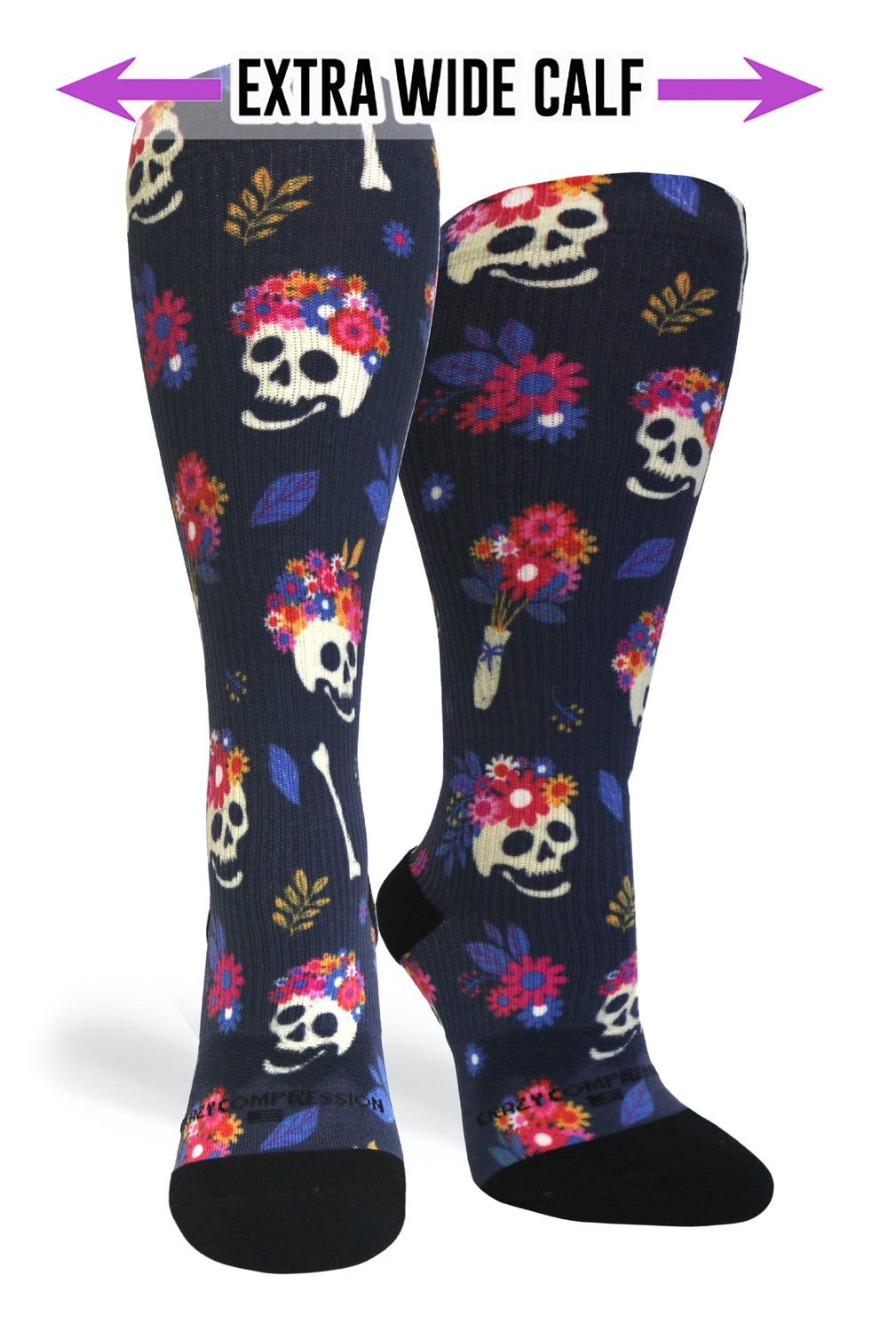Flower Hair Compression Socks - Equine Exchange Tack Shop