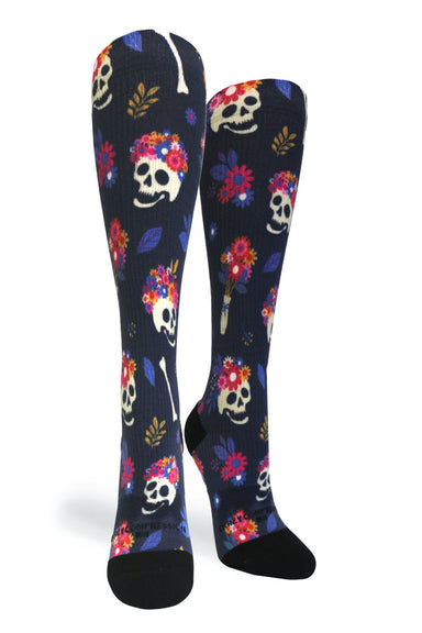 Flower Hair Compression Socks - Equine Exchange Tack Shop