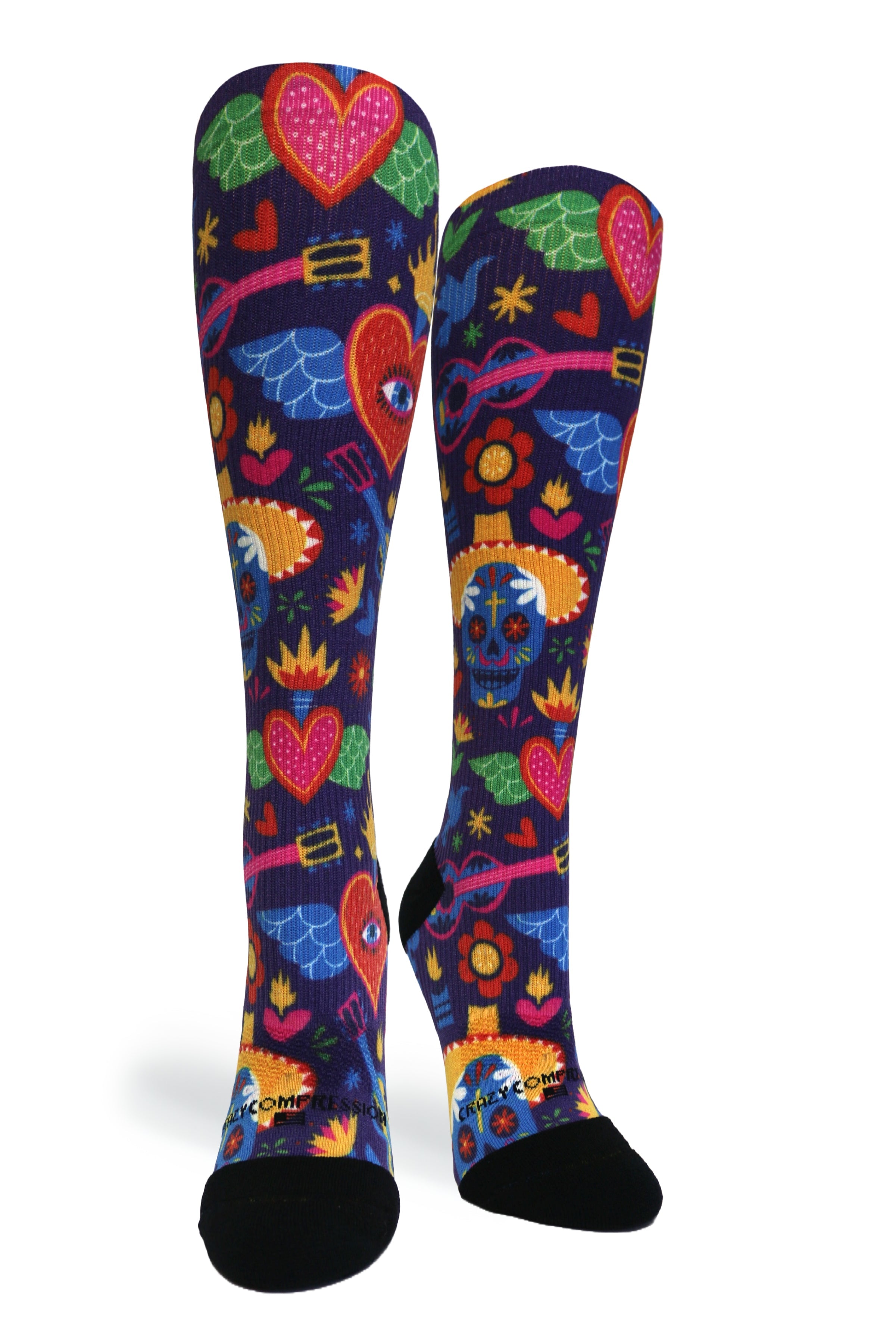 Flying Hearts Compression Socks - Equine Exchange Tack Shop