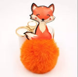 Fox PomPom Key Chain