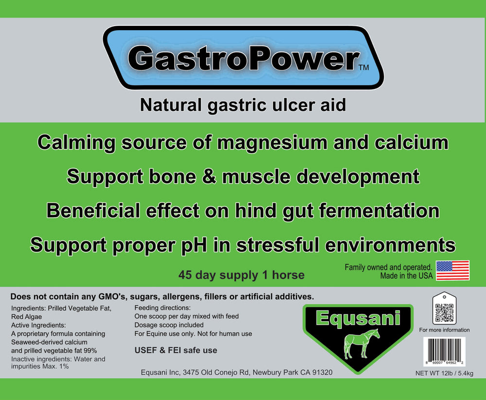 GastroPower Natural Gastric Ulcer Aid + Minerals + Fatty Acids - Equine Exchange Tack Shop