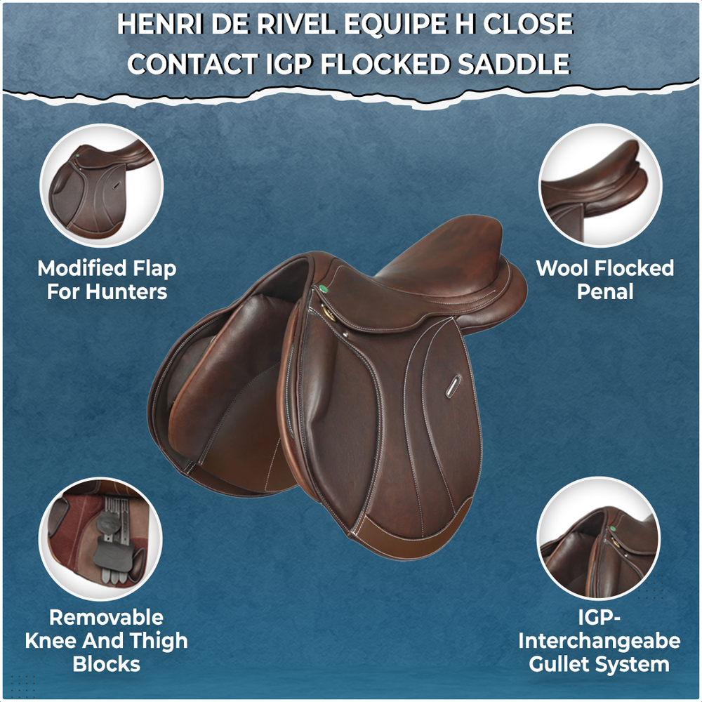 Henri De Rivel Equipe H Close Contact IGP Flocked Saddle  