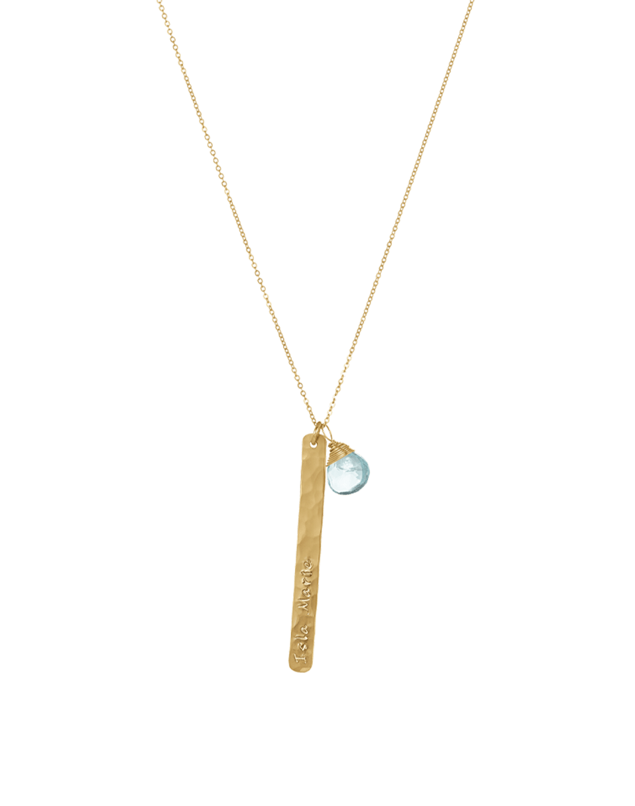 Bar and Gem Necklace