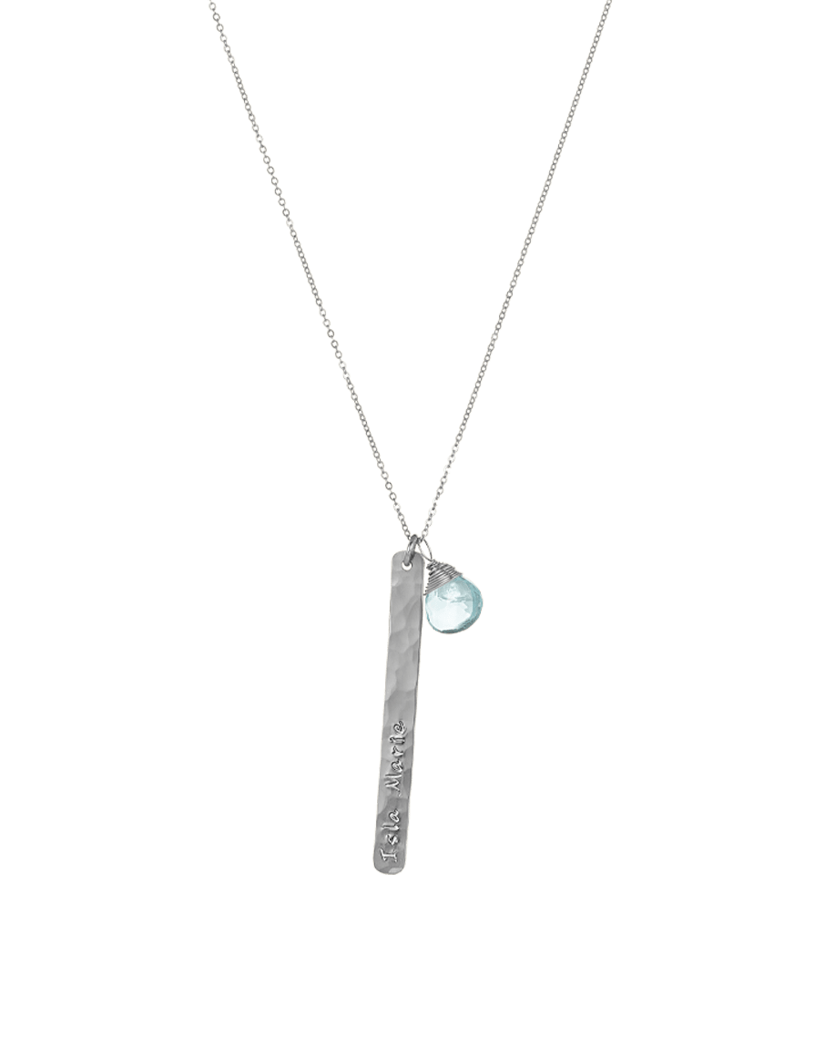 Bar and Gem Necklace