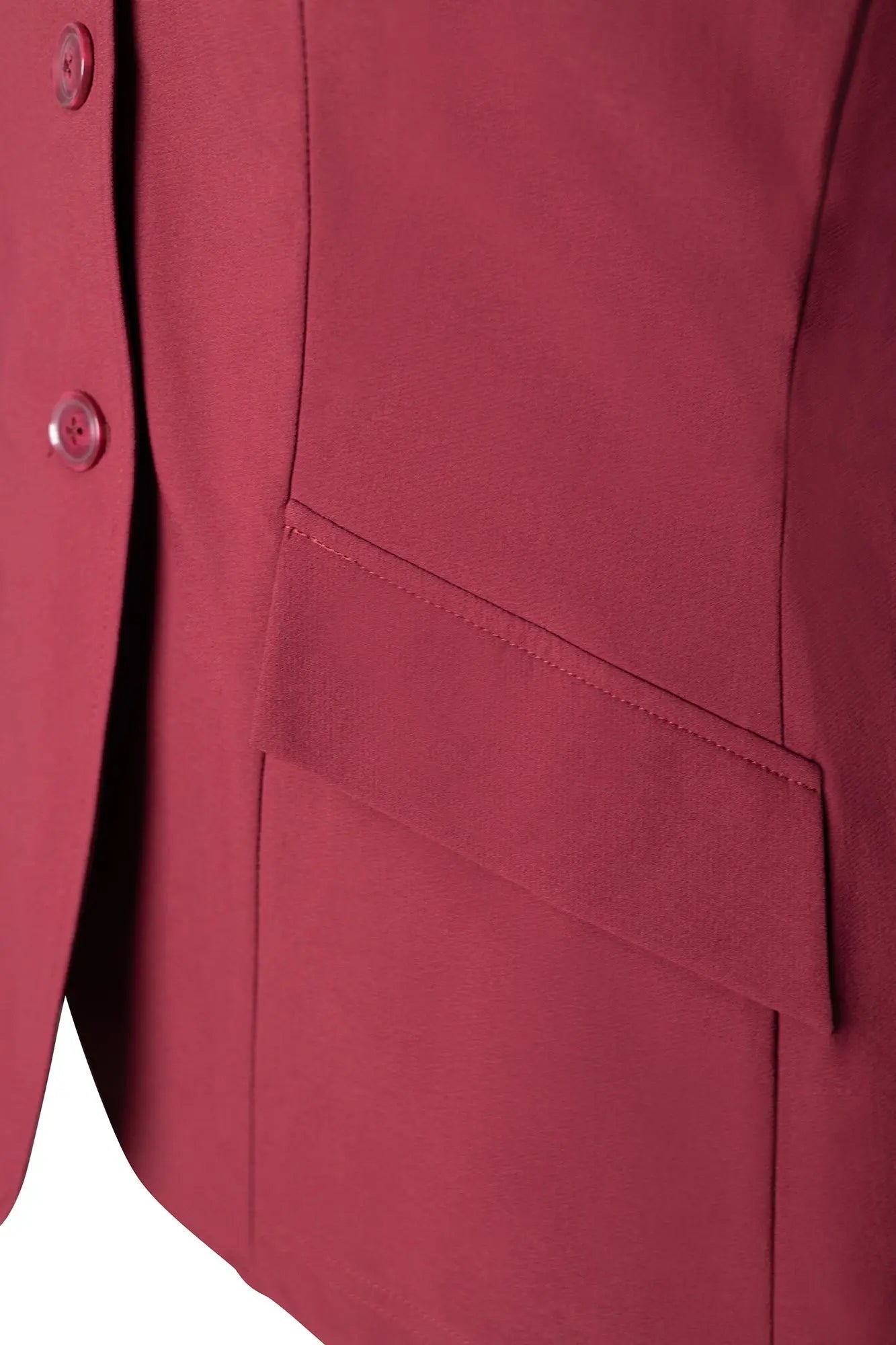 Grand Prix Ladies EQJ 3 Button Show Coat -Burgundy