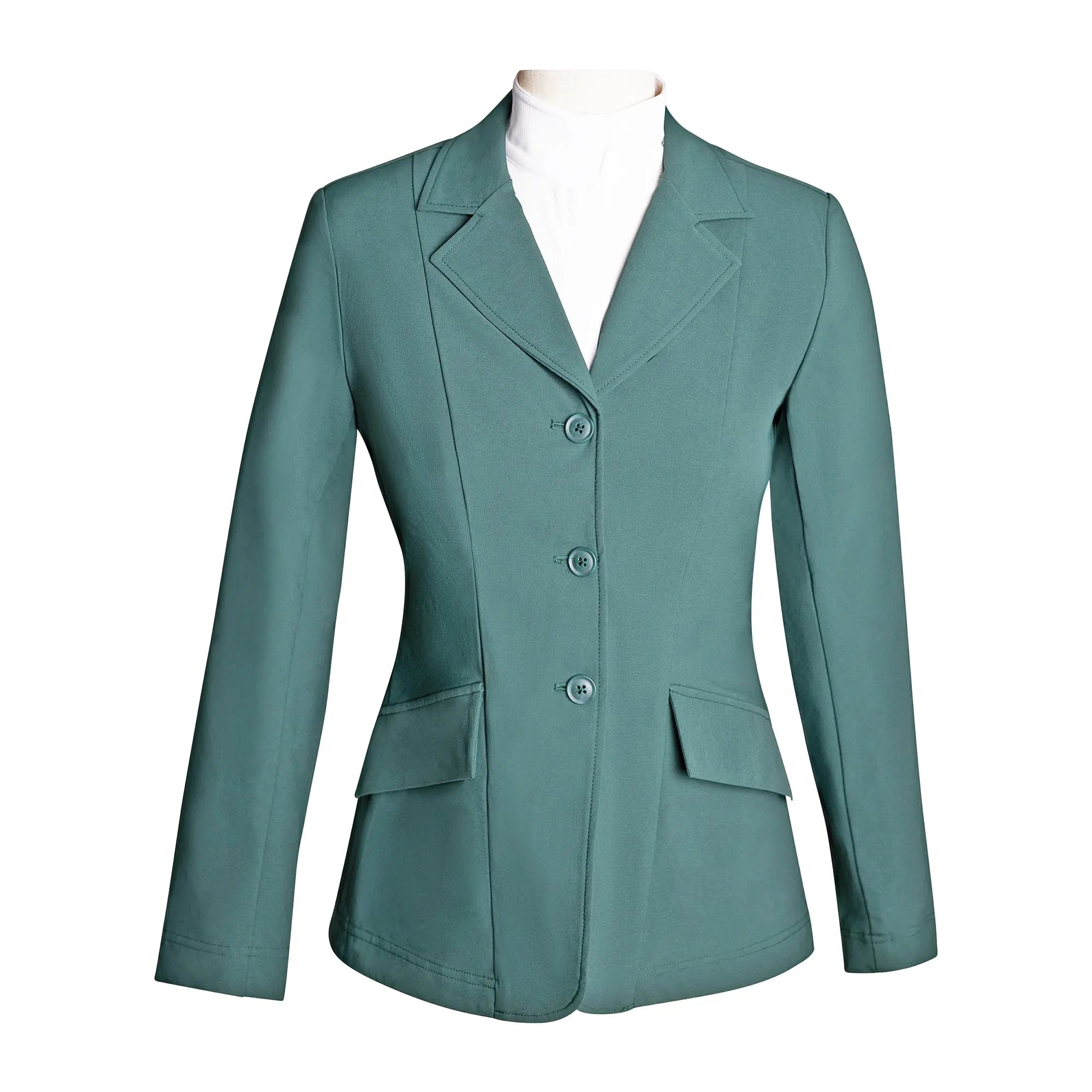 Grand Prix Ladies EQJ 3 Button Show Coat - Green