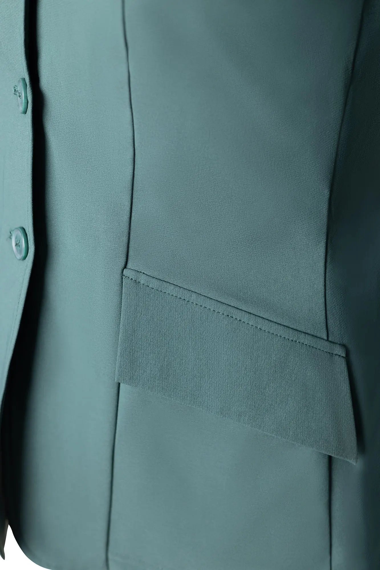 Grand Prix Ladies EQJ 3 Button Show Coat - Green