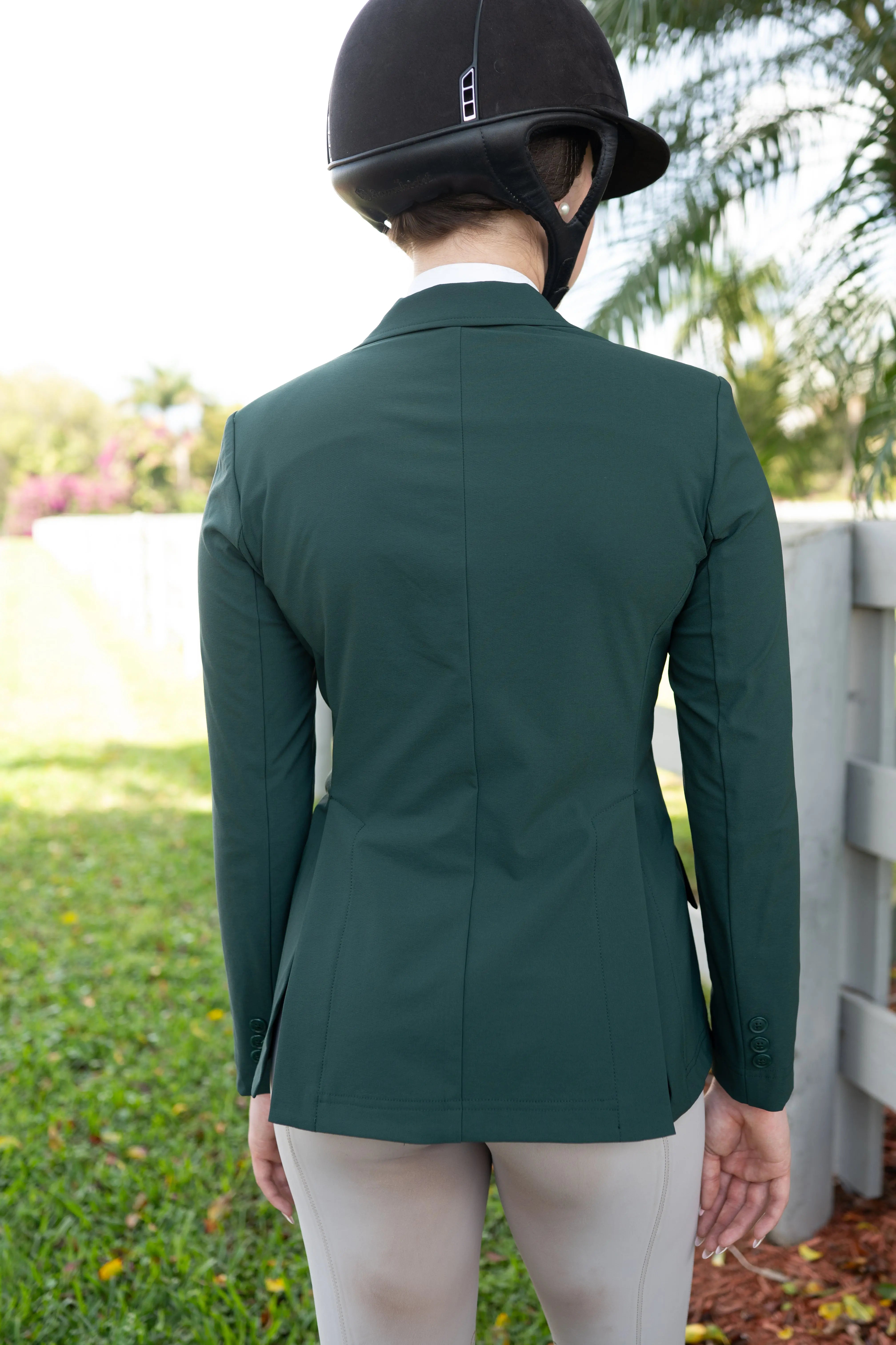 Grand Prix Ladies EQJ 3 Button Show Coat - Green
