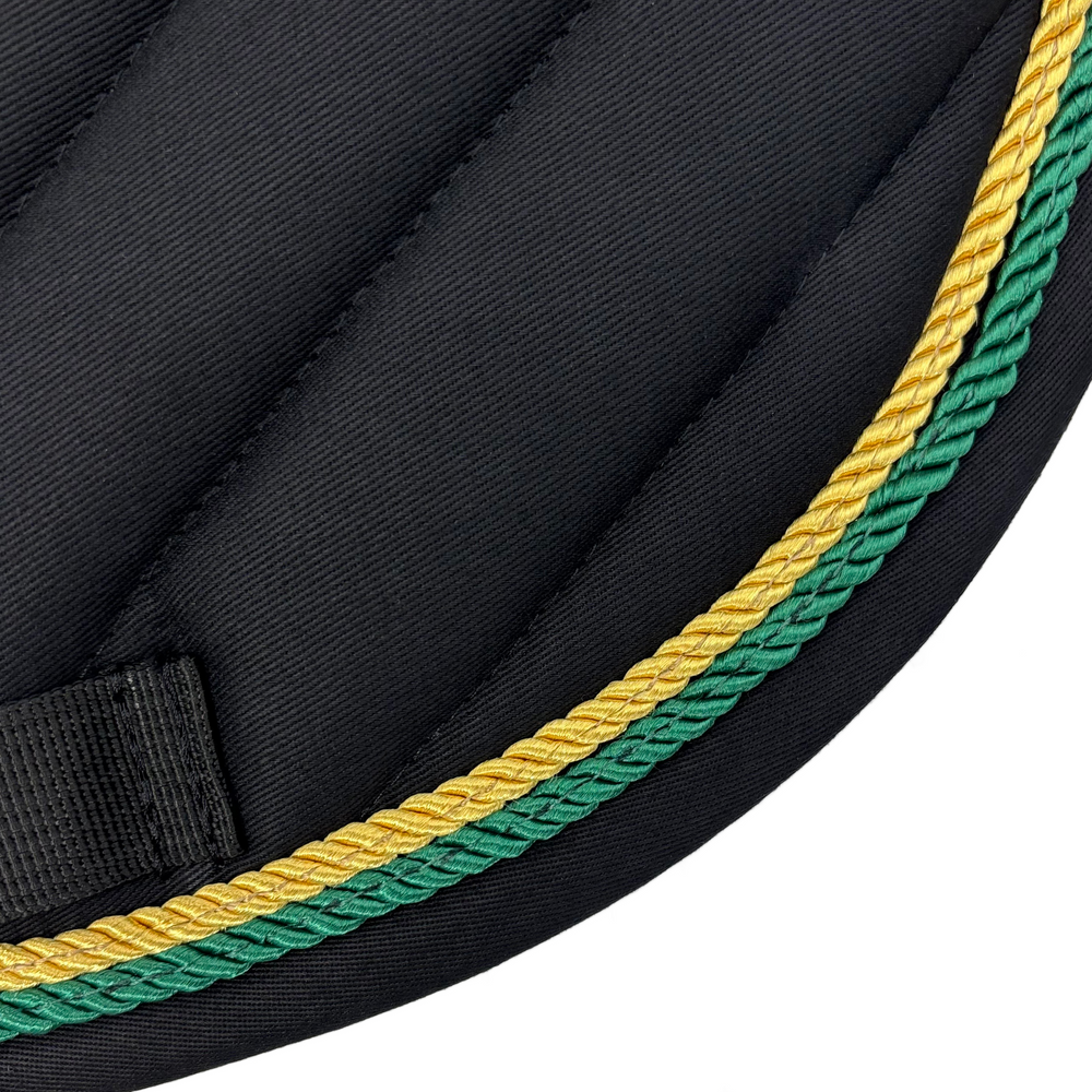 Black Cotton Oblique Euro Saddle Pad - Equine Exchange Tack Shop