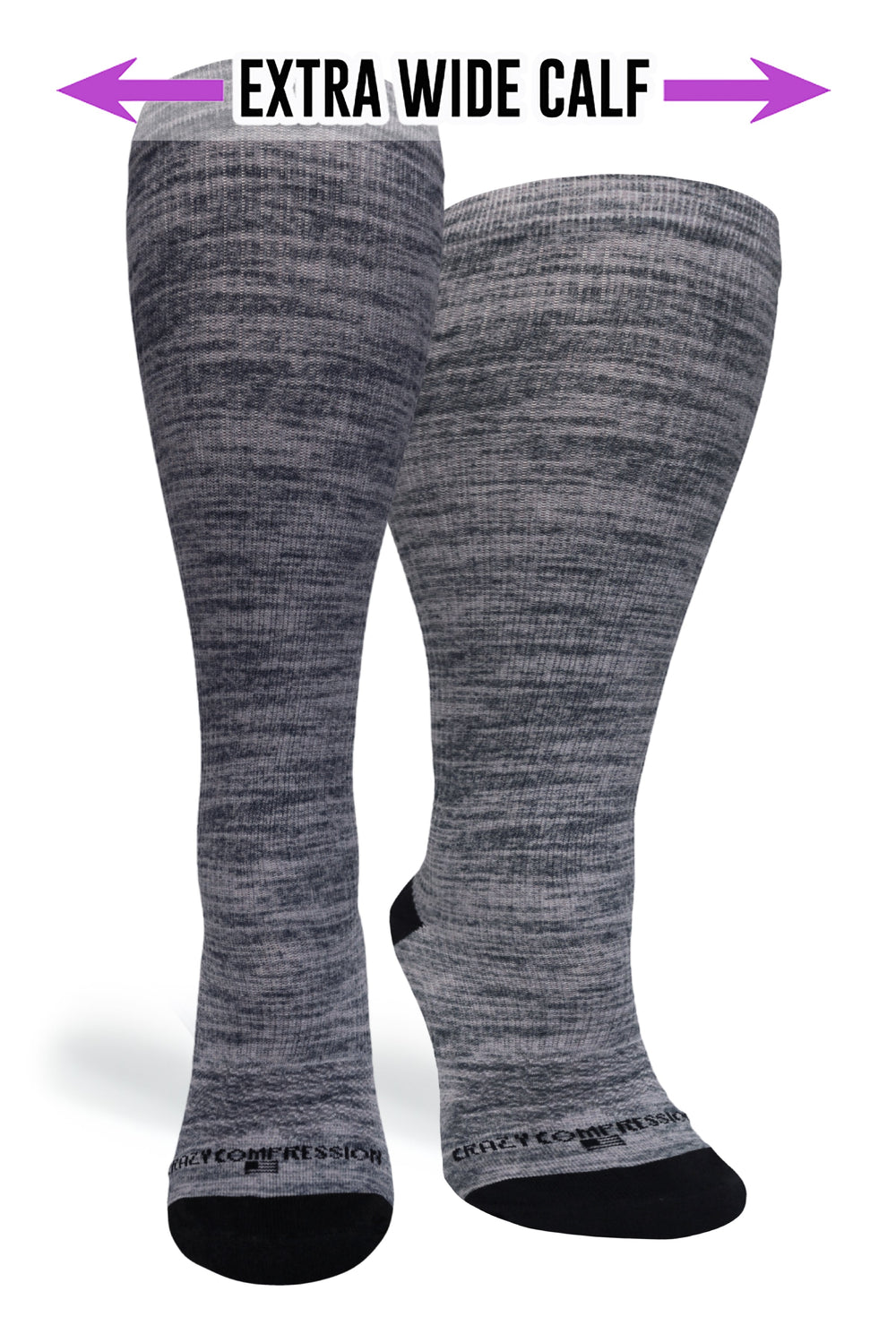 Grey Heather Compression Socks - Equine Exchange Tack Shop