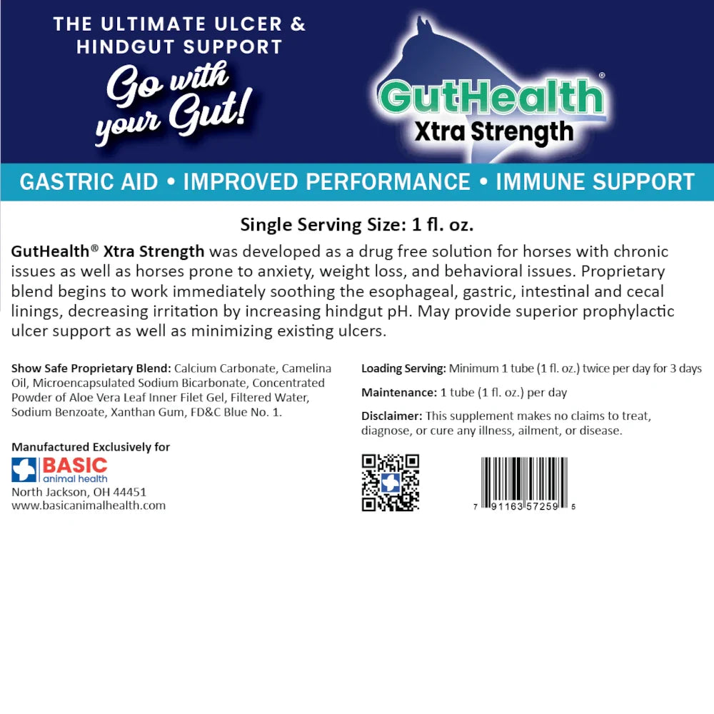 GutHealth Xtra Strength Gel Supplement for Horses