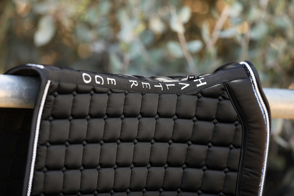 Satin Classic Dressage Saddle Pad - Ebony - Equine Exchange Tack Shop
