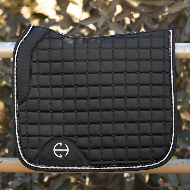 Satin Classic Dressage Saddle Pad - Ebony - Equine Exchange Tack Shop