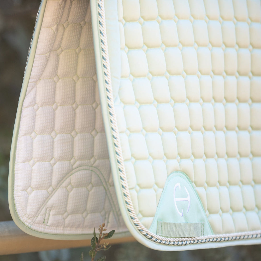 Satin Classic Dressage Saddle Pad - Mint Sorbet - Equine Exchange Tack Shop