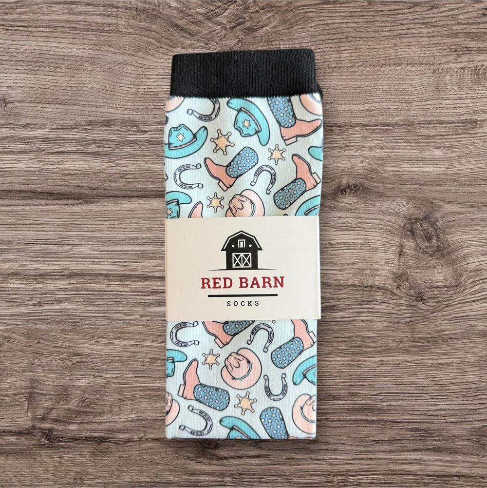 Cowpoke Charm Boot Socks - Petite
