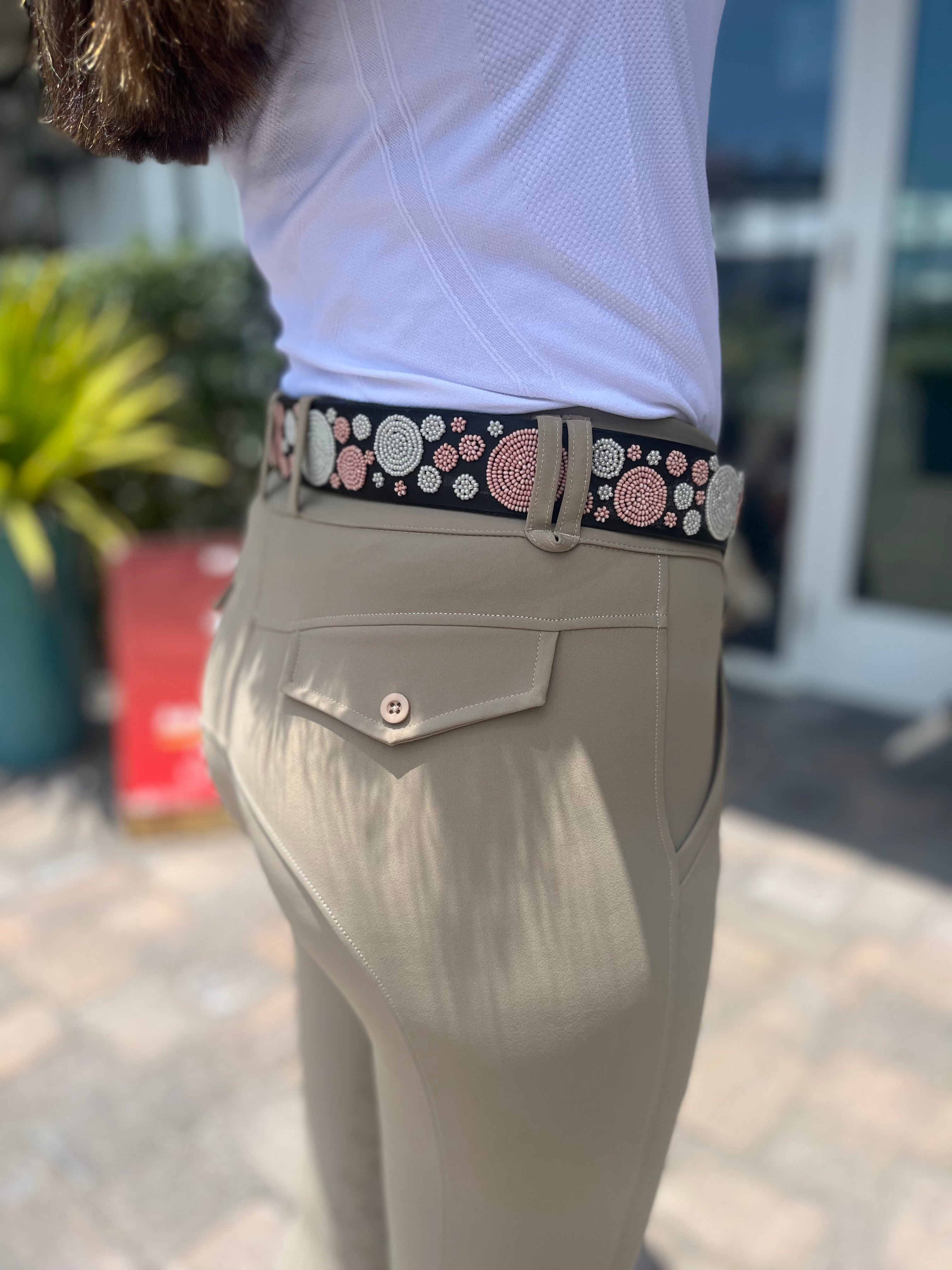 Pink Dots Belt in Wide Width - Equine Exchange Tack Shop