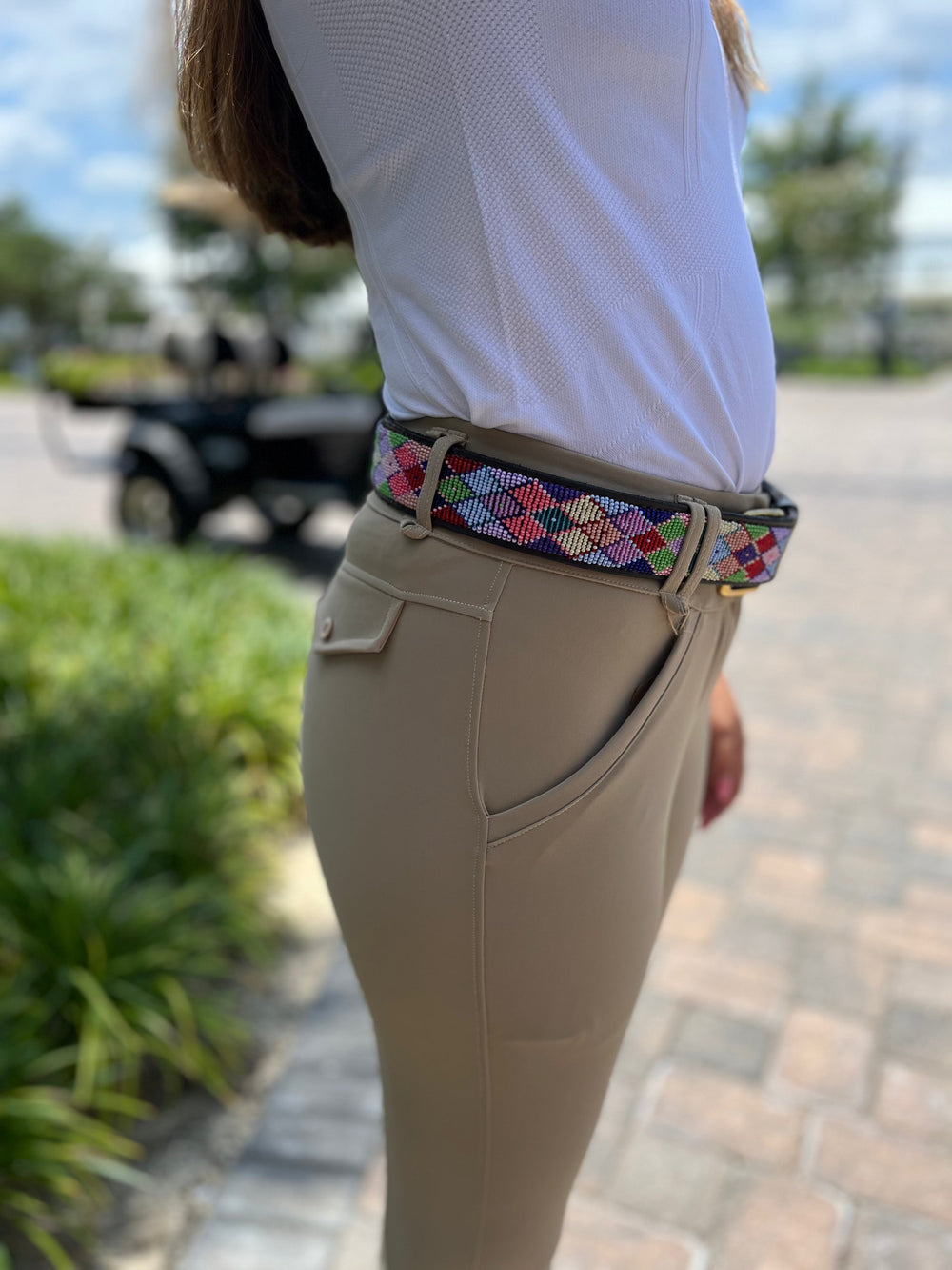 Posey Argyle Wide Width Belt - Equine Exchange Tack Shop