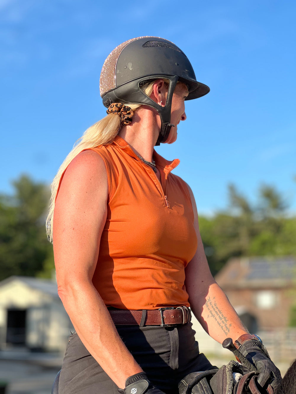 D.D. Rhythm & Relaxation Collection Sleeveless Training Shirt - DOCK RUST - Equine Exchange Tack Shop