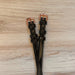 Aurelia Black Patent & Rose Gold Spur Straps - Equine Exchange Tack Shop