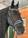 The Harlow Black Patent Snaffle Bridle with Removable Flash - Equine Exchange Tack Shop
