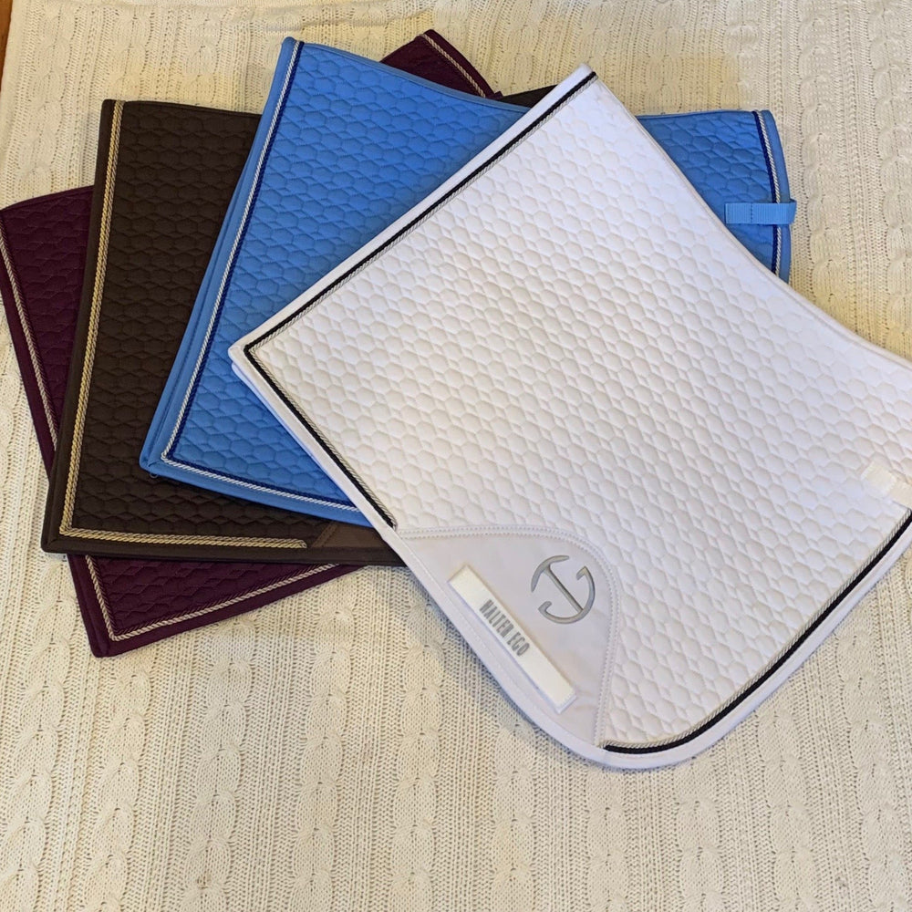 European Cotton Dressage Saddle Pad - Sky Blue - Equine Exchange Tack Shop