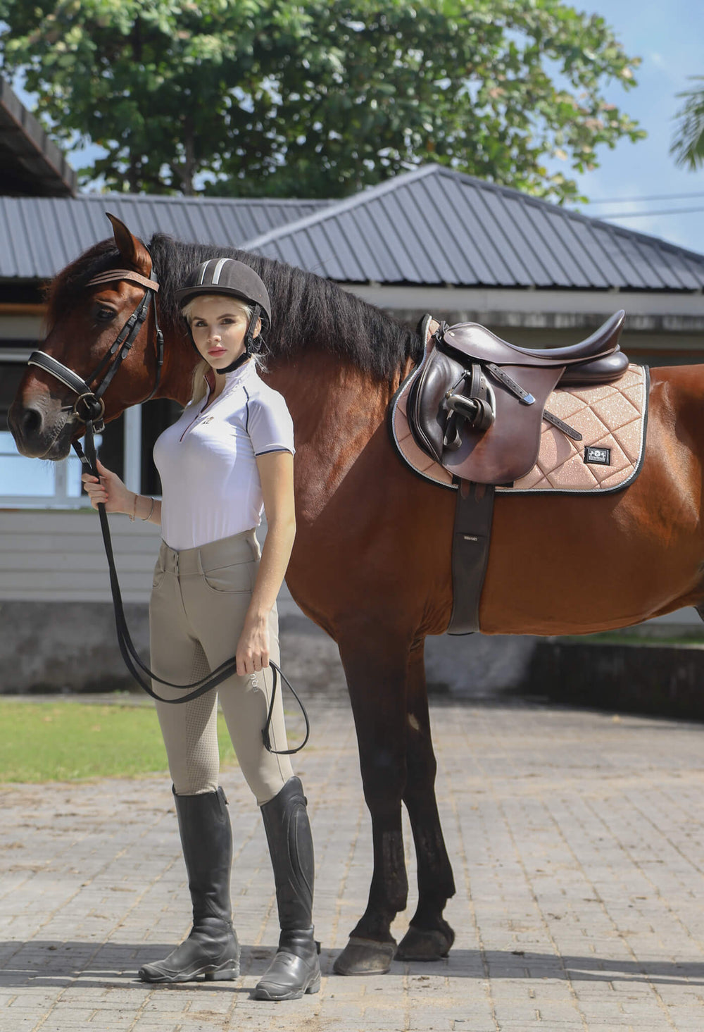 Rose Quartz Browband - Equine Exchange Tack Shop