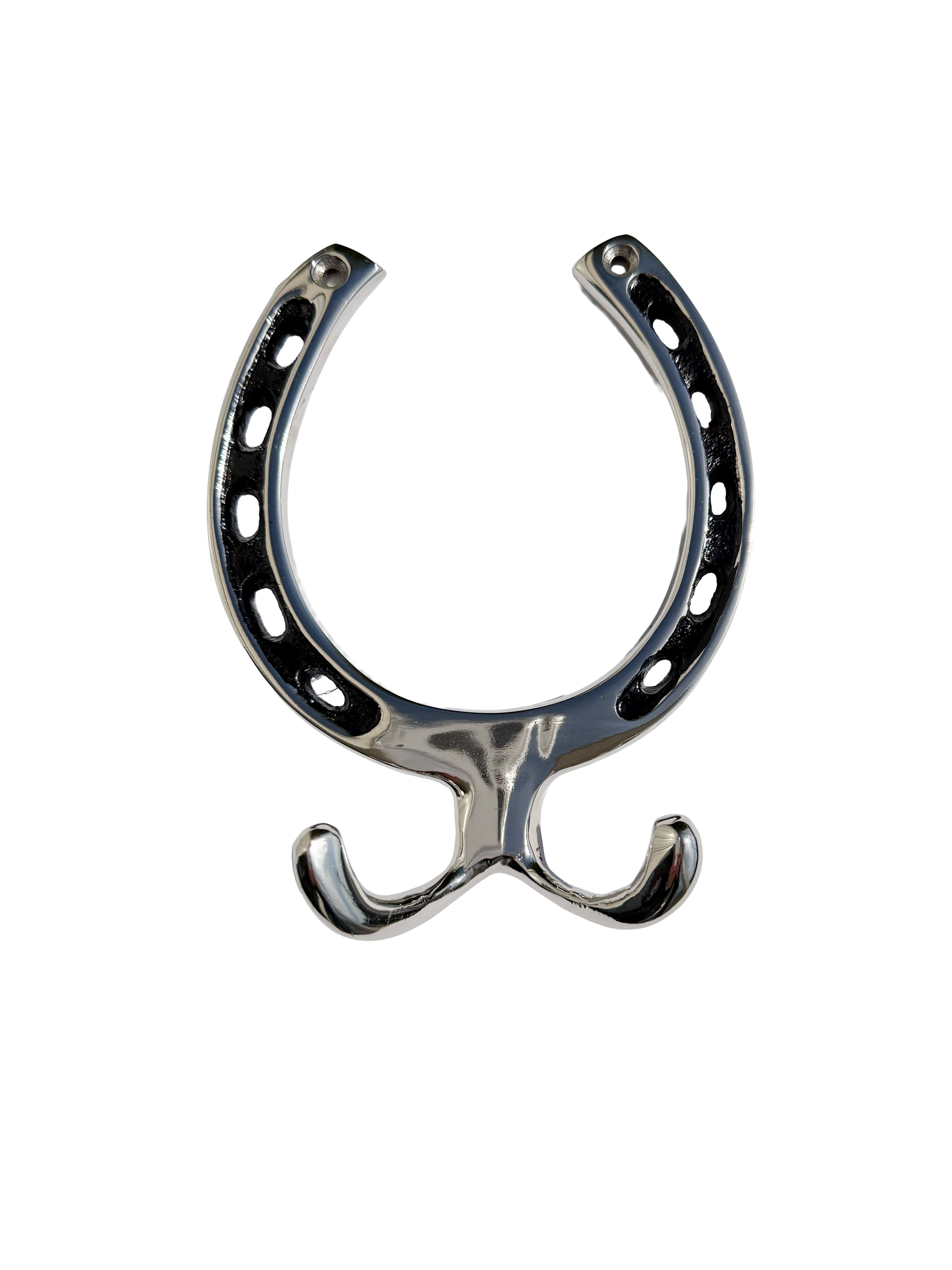 Silver Horseshoe Wall Hook Rack-2 Hook