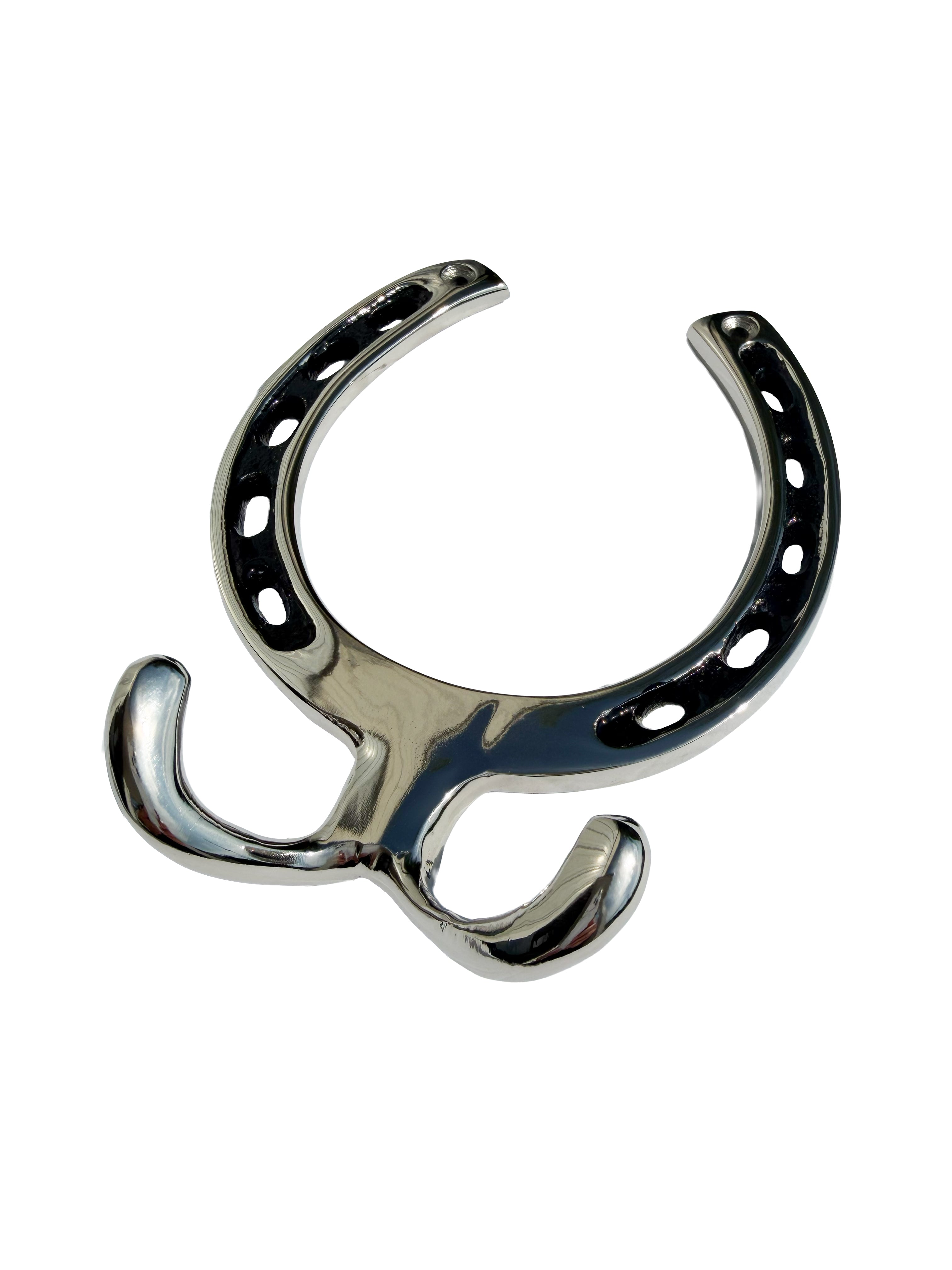 Silver Horseshoe Wall Hook Rack-2 Hook