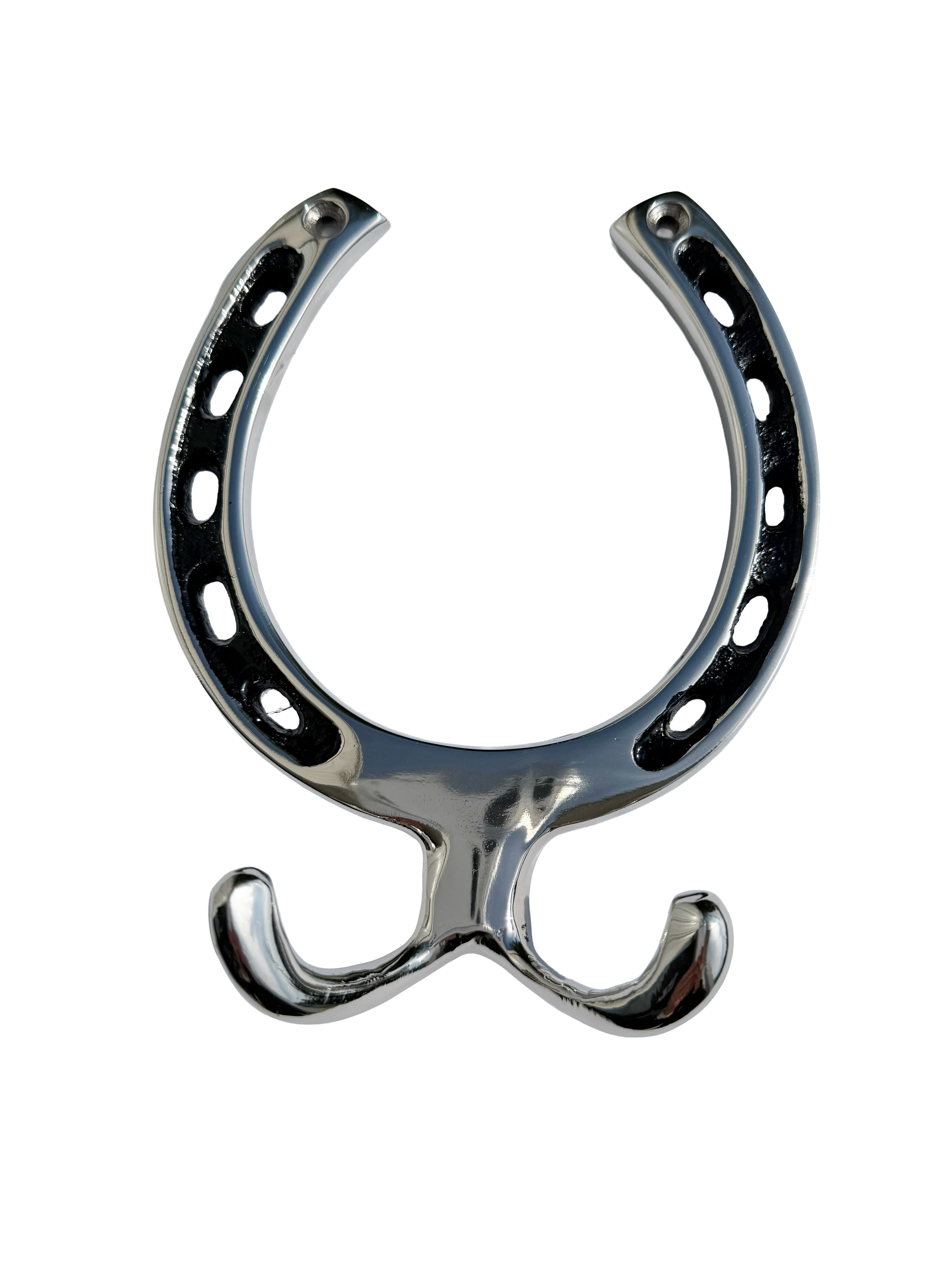 Silver Horseshoe Wall Hook Rack-2 Hook