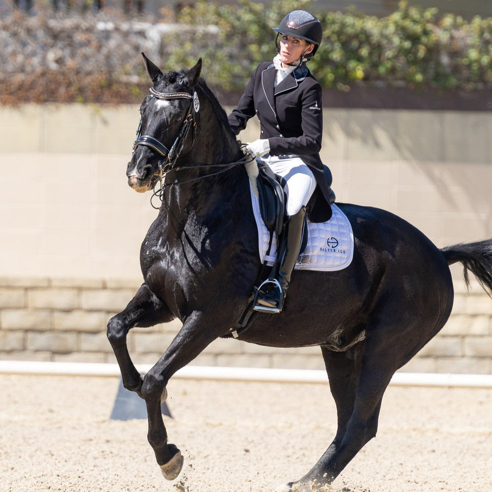 Aurelia Rose Gold Black Patent Double Bridle - Equine Exchange Tack Shop