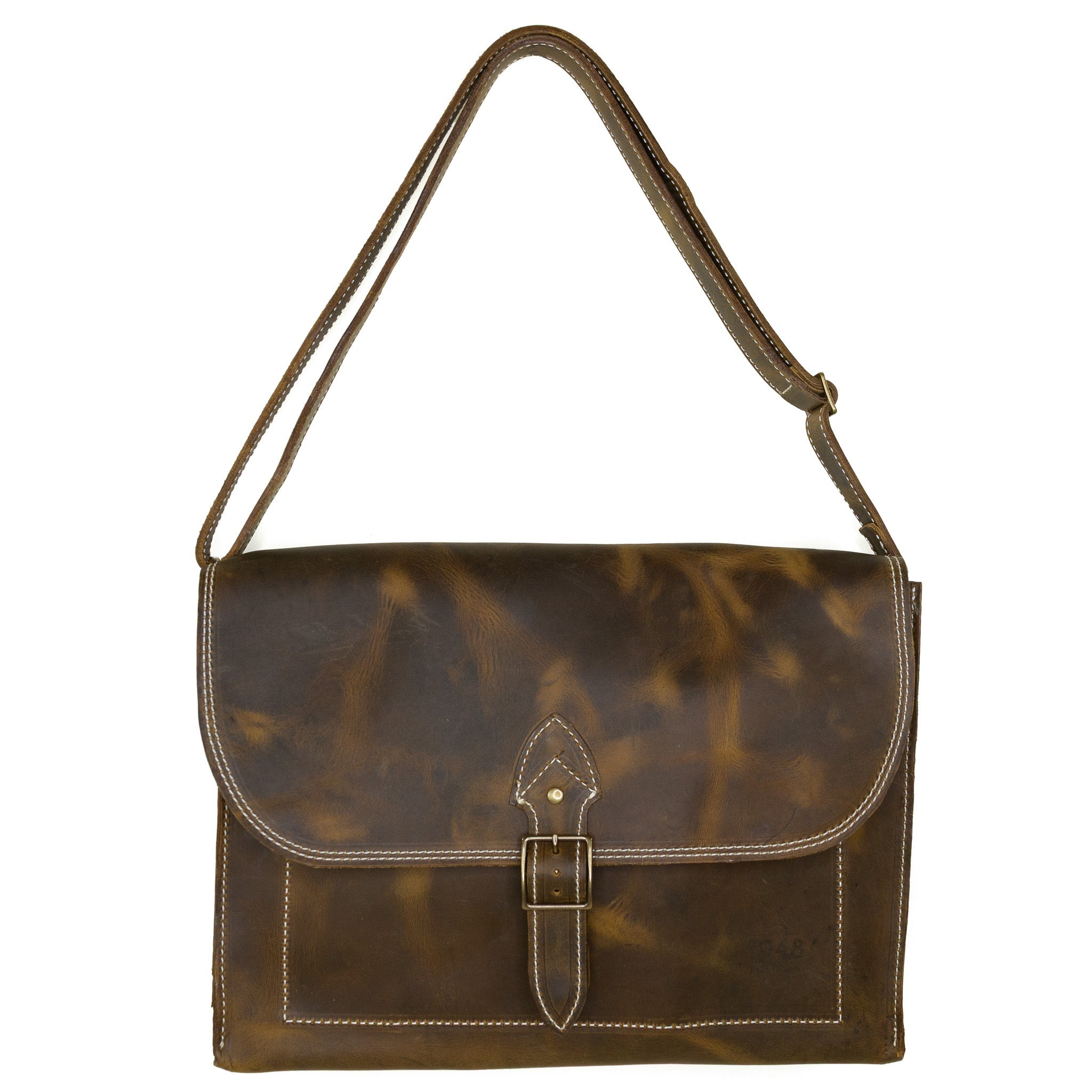 Ezra Laptop Bag: Tobacco