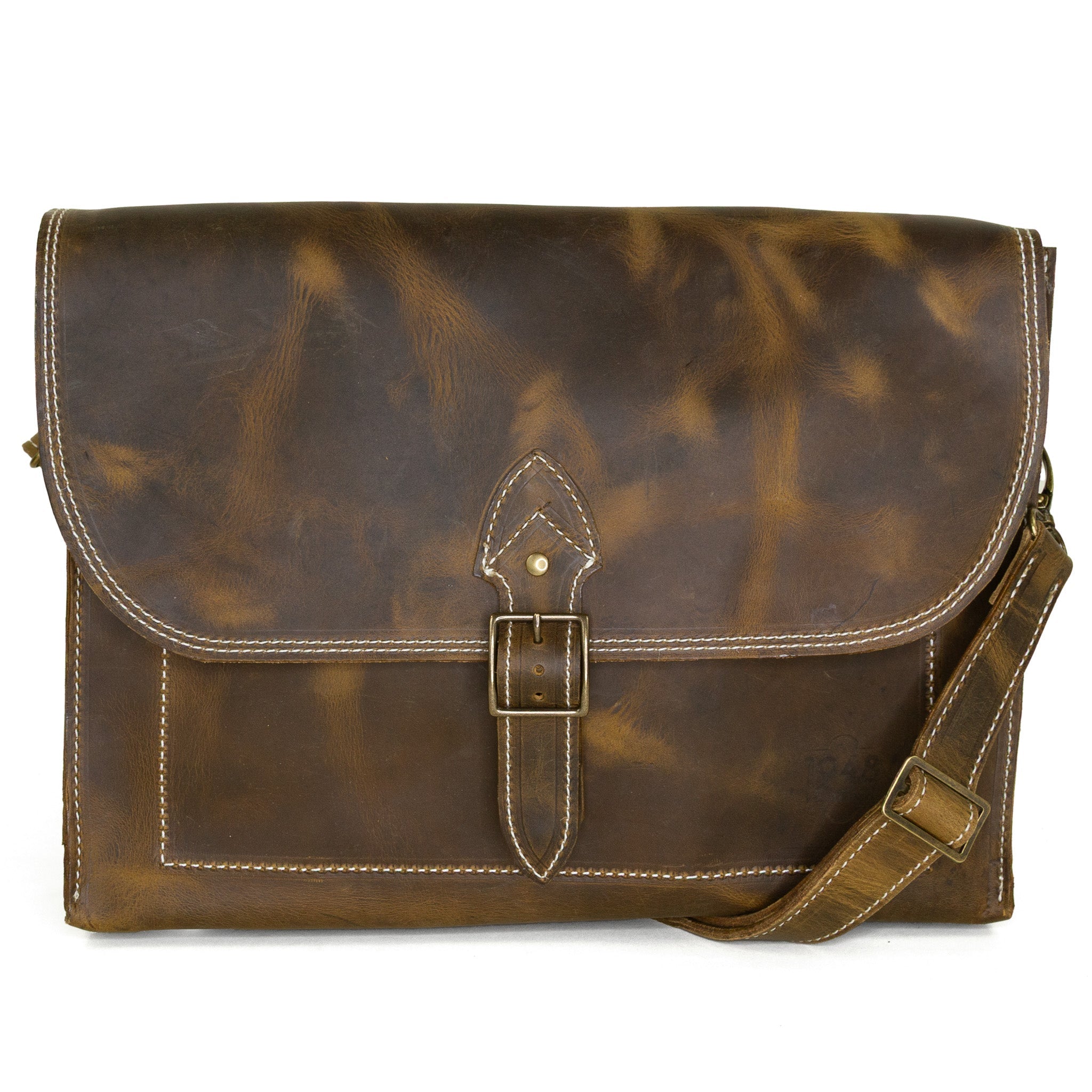 Ezra Laptop Bag: Tobacco