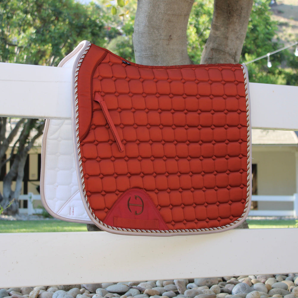 Satin Classic Dressage Saddle Pad - Rust - Equine Exchange Tack Shop