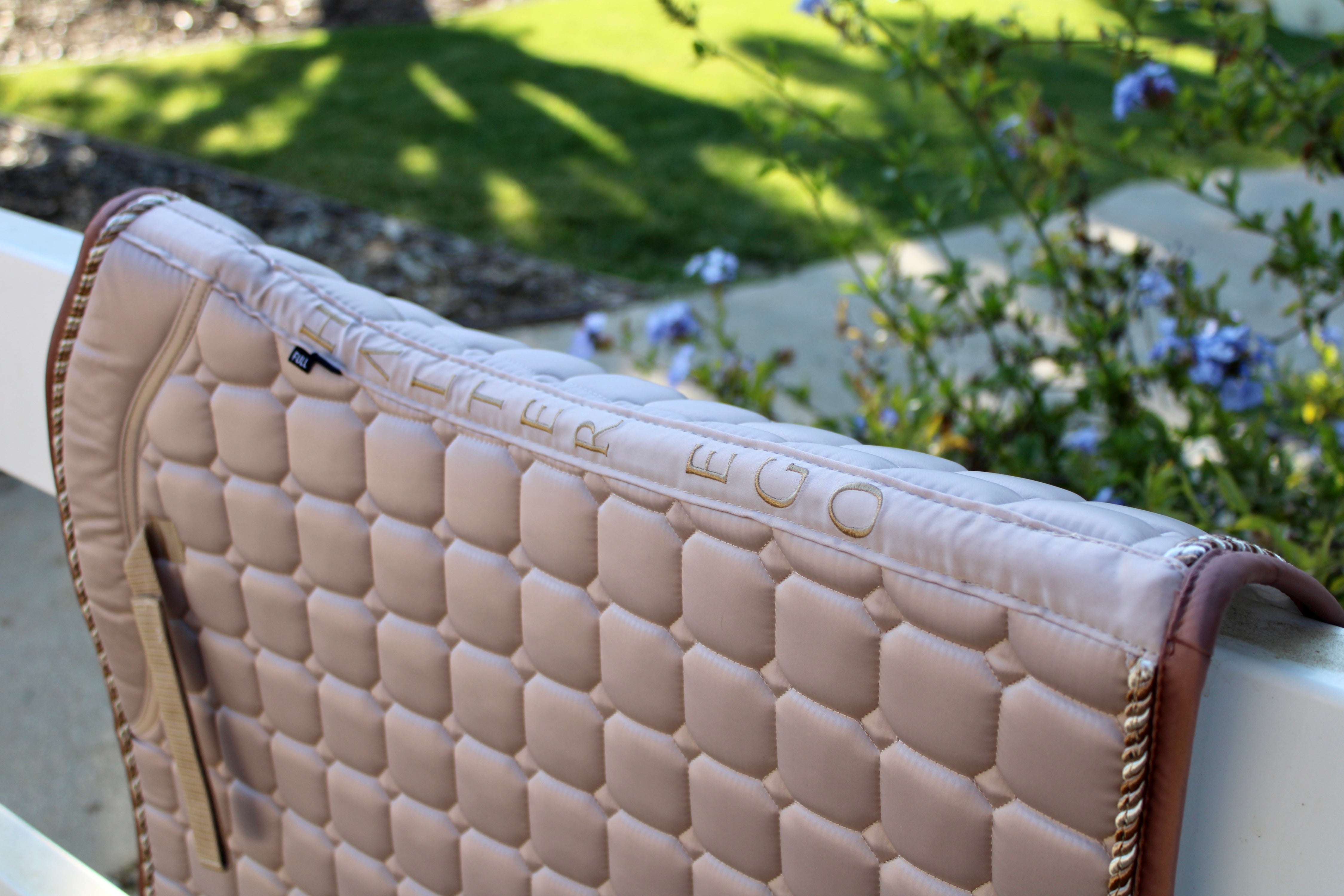 Satin Classic Dressage Saddle Pad - Champagne Taupe - Equine Exchange Tack Shop