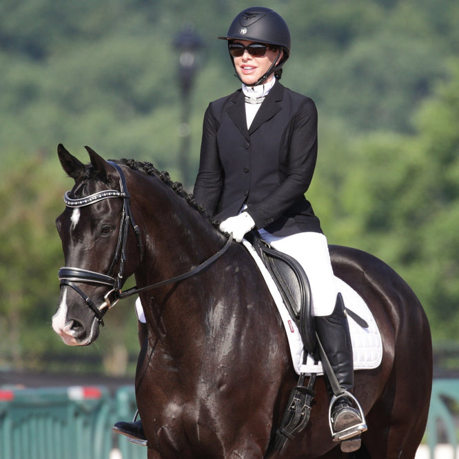 The Eiffel Tower Black Leather Dressage Bridle