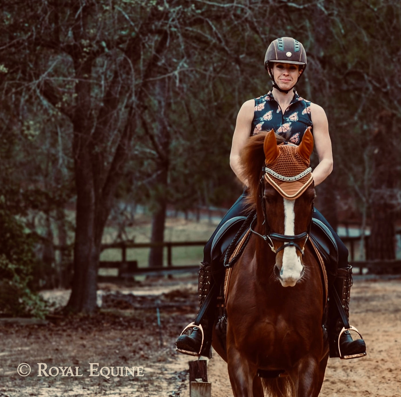 D. D. "Prints with Purpose" Sleeveless Training Shirt - MONARCH BUTTERFLY CONSERVATION - Equine Exchange Tack Shop