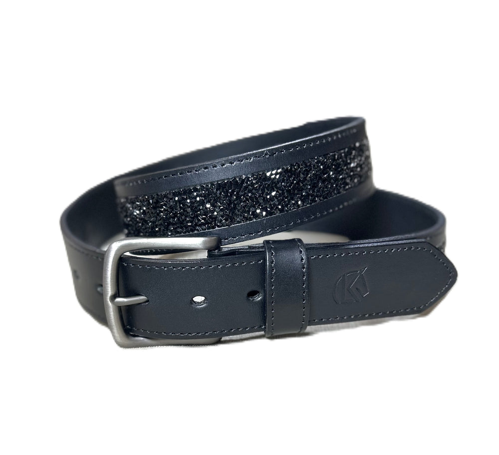 KL Select Crushed Stone Leather Belt  