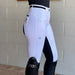 Kimberly Full Seat Breeches - White with Black Seat - Equine Exchange Tack Shop