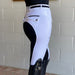 Kimberly Full Seat Breeches - White with Black Seat - Equine Exchange Tack Shop