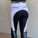 Kimberly Full Seat Breeches - White with Black Seat - Equine Exchange Tack Shop