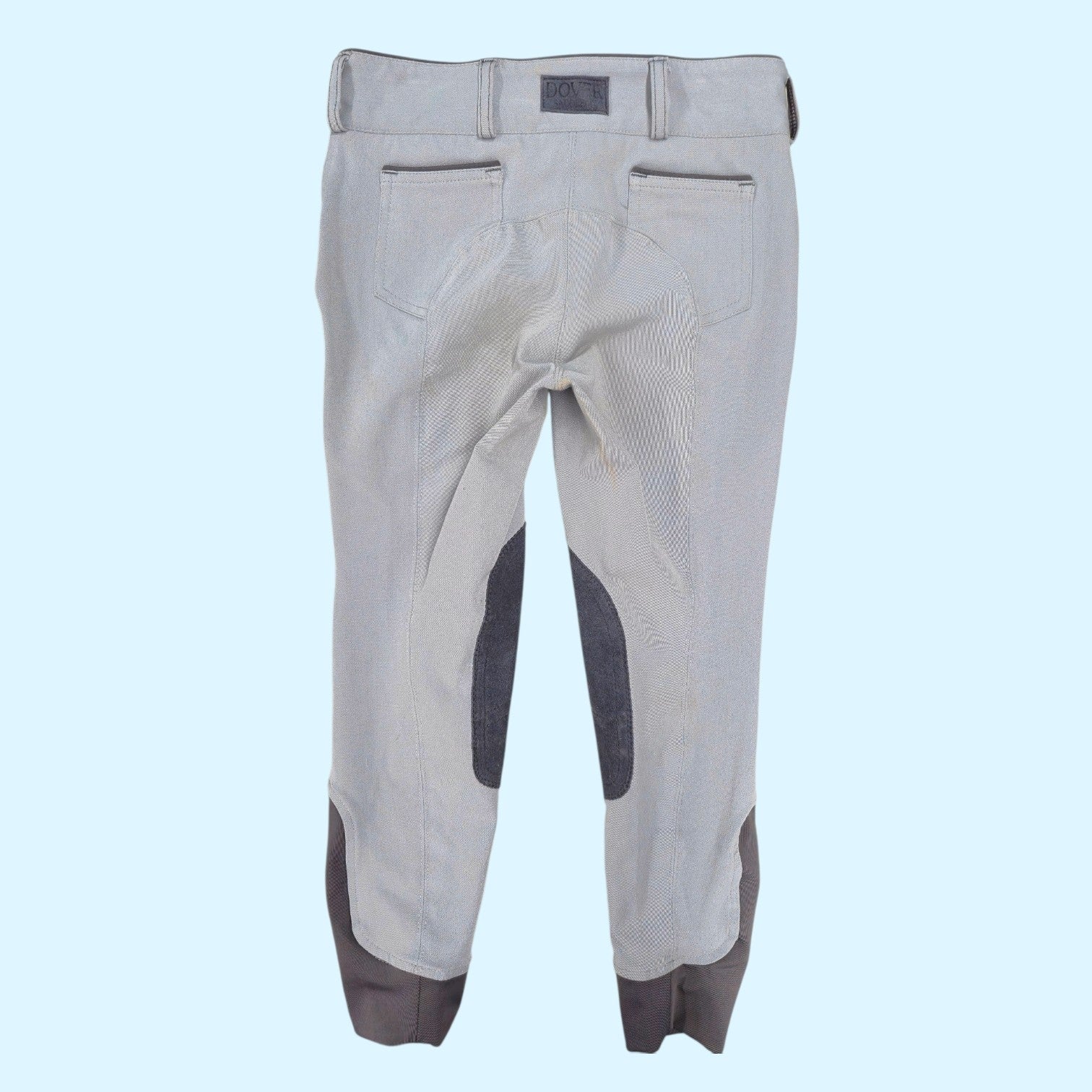 Dover Saddlery Girls Knee Patch Breech in Gray - 10