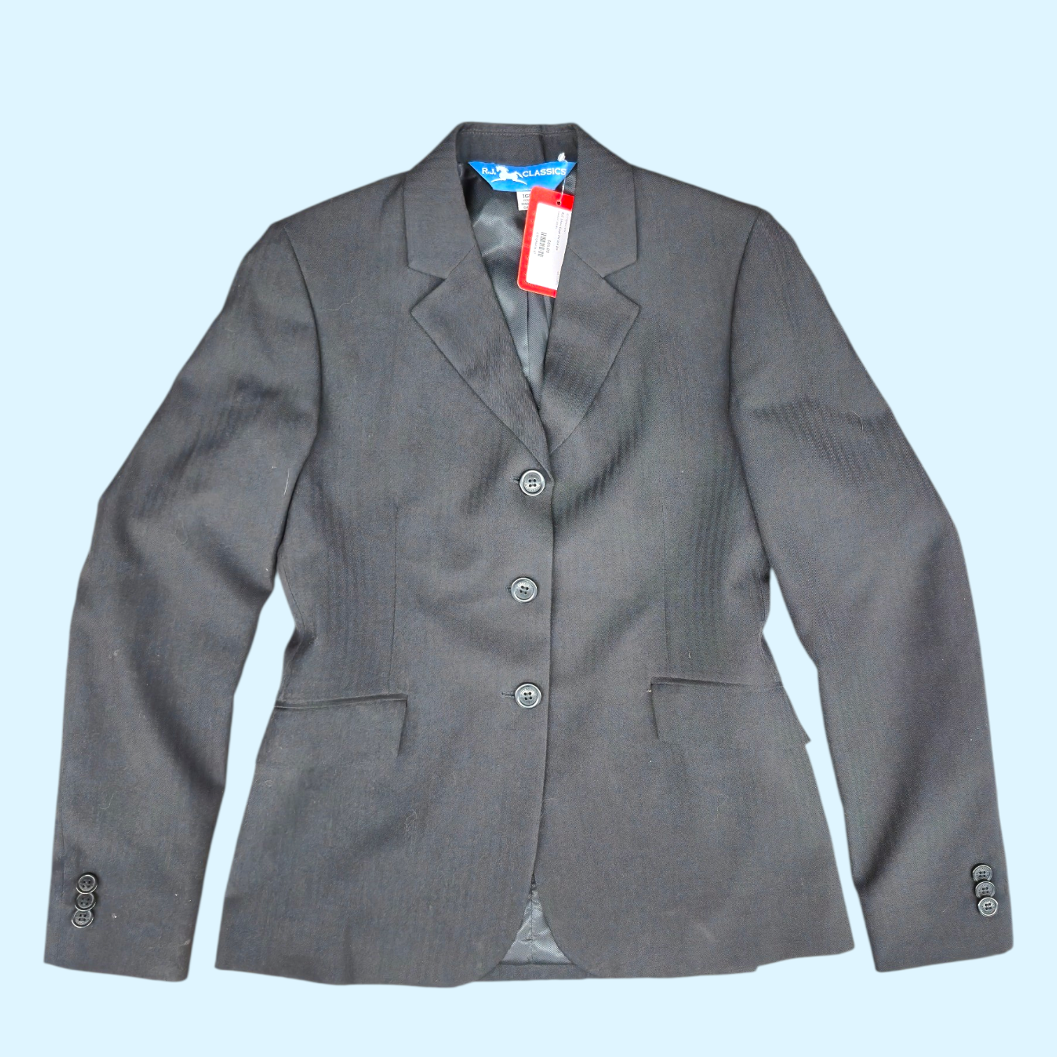 R.J. Classics Girls Hampton Show Coat in Black - 16 Reg  