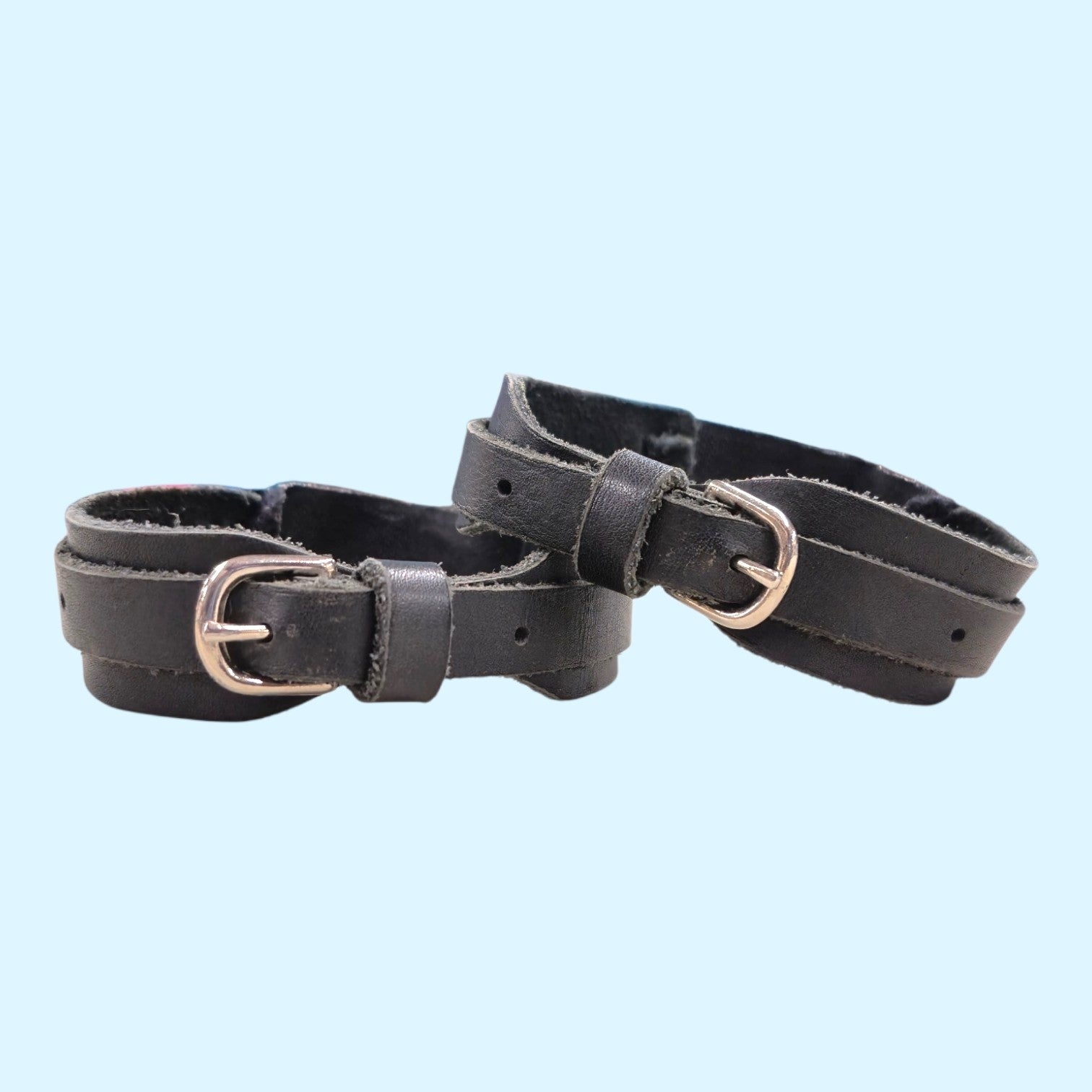 Velcro Garter Straps in Black - Medium 14"