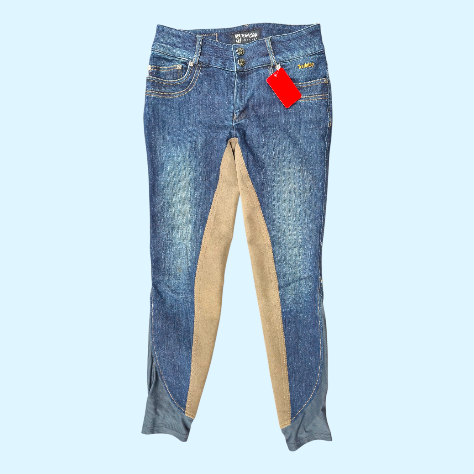 Tredstep Ladies Denim II Full Seat Breech in Blue & Tan - 26R  