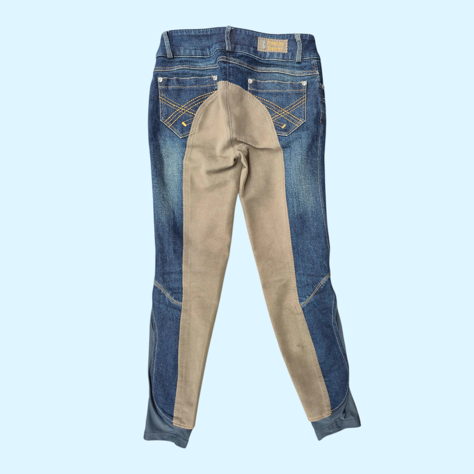 Tredstep Ladies Denim II Full Seat Breech in Blue & Tan - 26R  