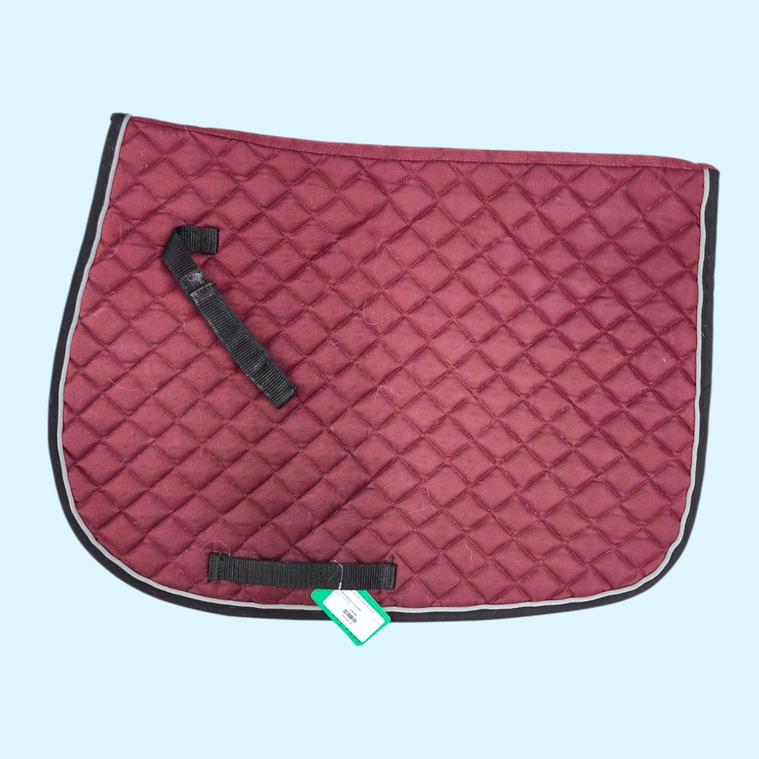 Dover Saddlery All Purpose Saddle Pad with Piping in Burgundy