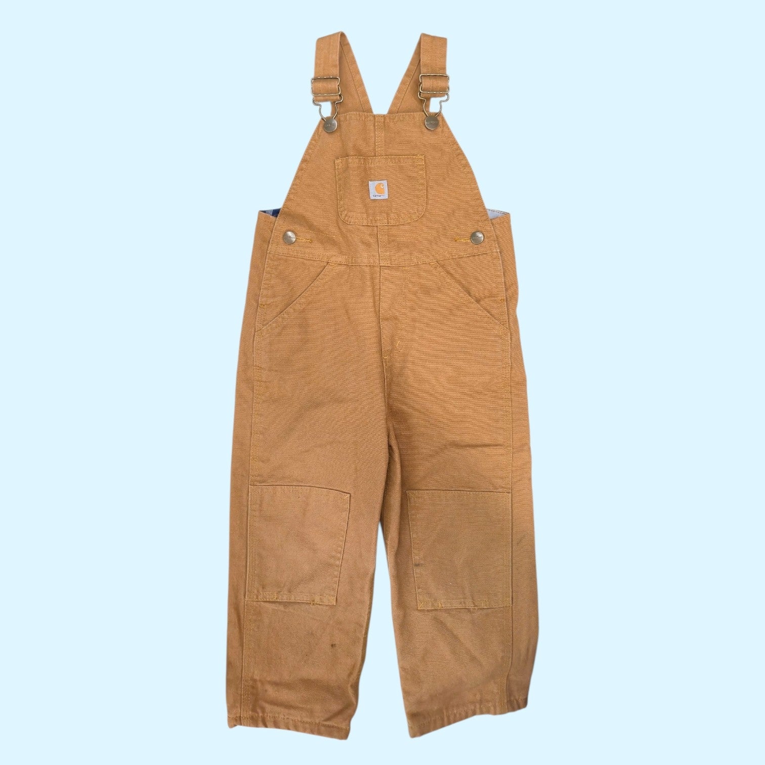 Carhartt Kids Bib Overalls in Brown - 3T
